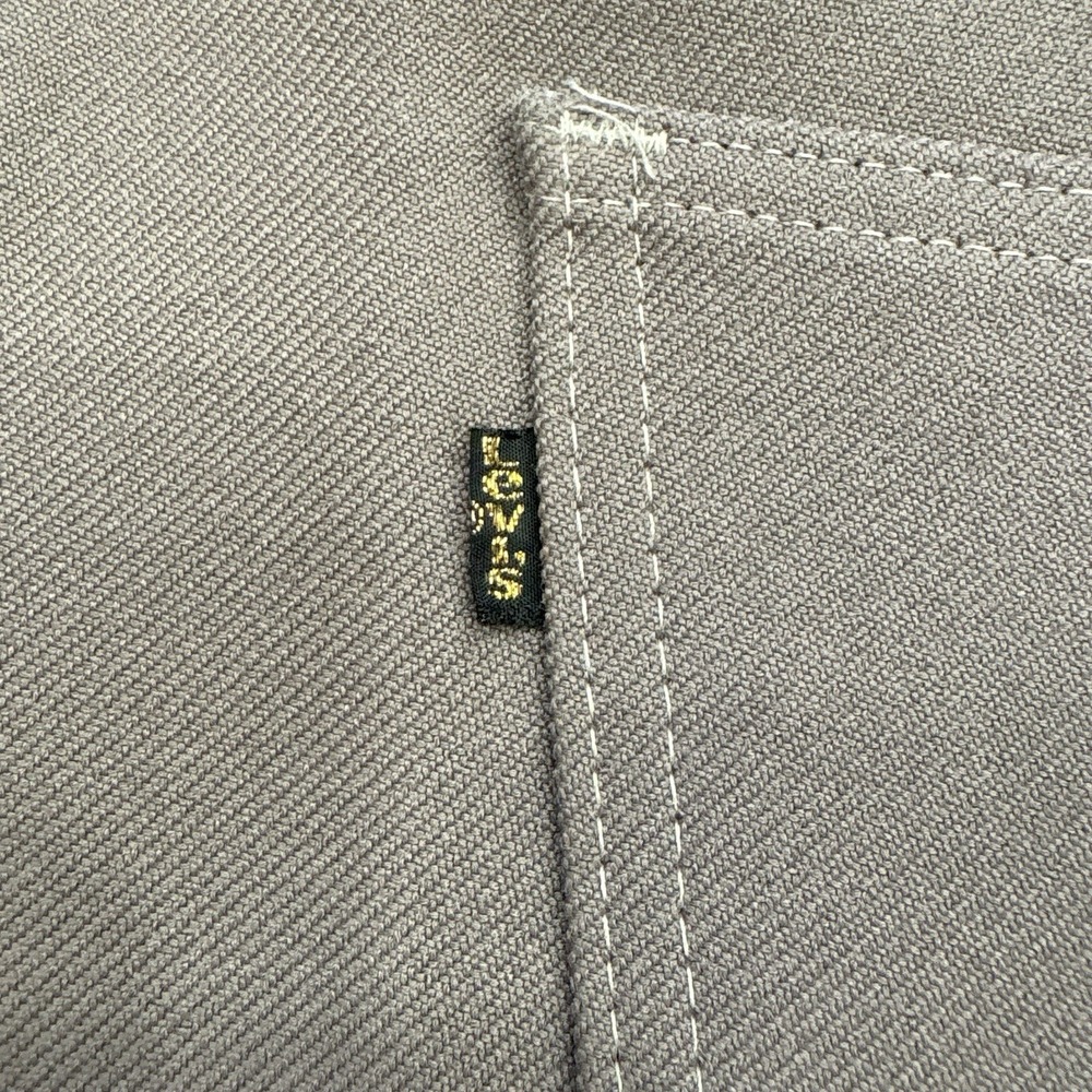 Levi's Black Tag Vintage 1970s Polyester Pants‎ W40 L30 Gray USA - Picture 7 of 16
